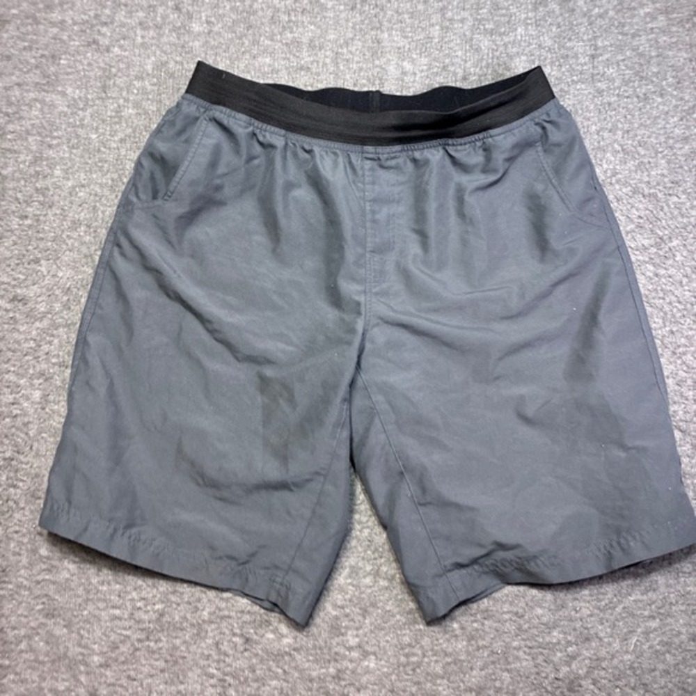 Prana Mojo Shorts Mens XXL 2XL Charcoal Gray‎ Recycled Polyester Elastic Waist